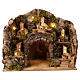 Borgo presepe 12 cm case miniatura Napoli illuminato 25x35x25 cm s1
