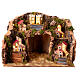 Miniature village nativity scene 12 cm houses Naples illuminated 25x35x25 cm s1