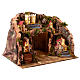 Miniature village nativity scene 12 cm houses Naples illuminated 25x35x25 cm s3