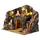 Miniature village nativity scene 12 cm houses Naples illuminated 25x35x25 cm s2