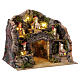Miniature village nativity scene 12 cm houses Naples illuminated 25x35x25 cm s3