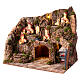Village with oven Neapolitan nativity scene 12 cm cork wood 40x45x30 cm s2