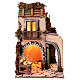 18th century style house with arch cheese counter, Naples nativity scene 10 cm 40x25x25 cm s1