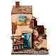 Casa vinaio presepe napoletano 10 cm stile 700 illuminata 35x25x25 cm s1