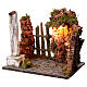 Temple en ruines avec colonne crèche napolitaine 14-20 cm éclairé 35x40x30 cm s2