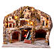 Borgo presepe 12-14 cm Napoli mulino cascata forno 50x60x40 cm s1