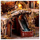 Nativity scene village 12-14 cm Naples mill waterfall oven 50x60x40 cm s4