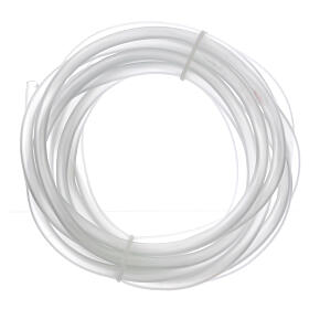 Tube for fountain, 200 in, 0.24 in diameter, clear rubber