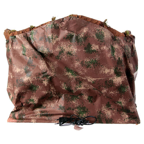 Wioska do szopki neapolitańskiej, oświetlona grota, 40×50×26 cm 4