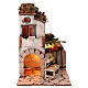 House in 18th century style with pizzaiolo's stall for 10 cm Neapolitan Nativity Scene, 40x25x25 cm s1