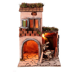 Maison métier menuisier crèche napolitaine XVIIIe 10 cm 35x25x25 cm