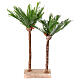 Set deux palmiers fleuris crèche napolitaine 10-12 cm 30x12x8 cm s1