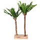 Set deux palmiers fleuris crèche napolitaine 10-12 cm 30x12x8 cm s3