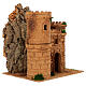 Château avec donjon crèche napolitaine 8 cm liège 25x30x20 cm s2