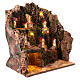 Neapolitan nativity village houses miniature 6 cm lighted 35x30x20 cm s3