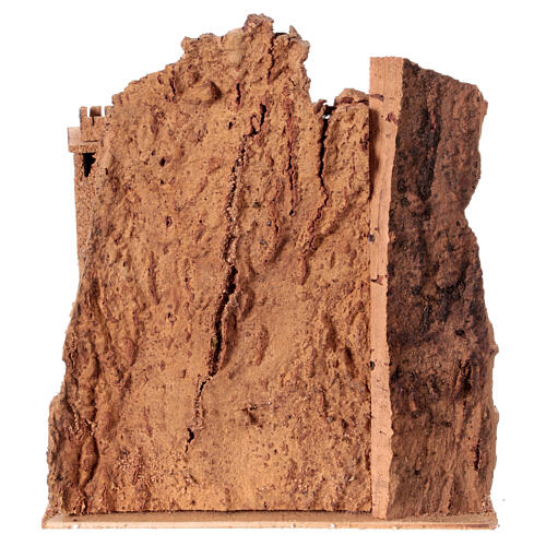 Château de montagne crèche napolitaine 8 cm liège 30x25x15 cm 5