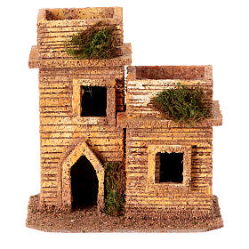 Maison miniature arrière-plan crèche napolitaine 3 cm 15x15x10 cm