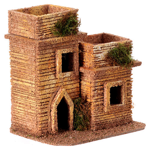 Maison miniature arrière-plan crèche napolitaine 3 cm 15x15x10 cm 3