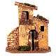 Miniature house with low wall for 6 cm Neapolitan Nativity Scene, 15x15x10 cm s1