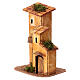 Scena due casette miniatura presepe 4 cm napoletano sughero 20x15x10 cm s2