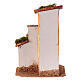 Scena due casette miniatura presepe 4 cm napoletano sughero 20x15x10 cm s4