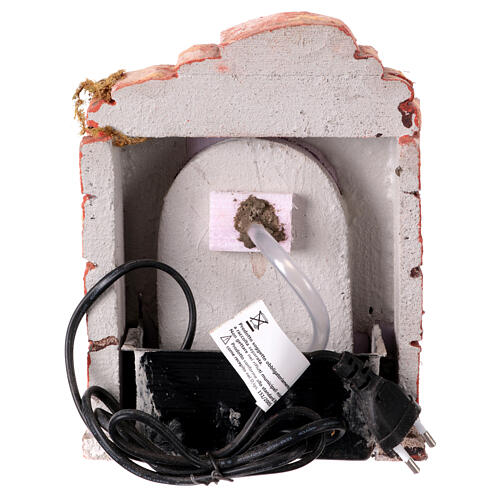 Fontanário presépio napolitano 10 cm tijolos vermelhos 20x15x10 cm 4