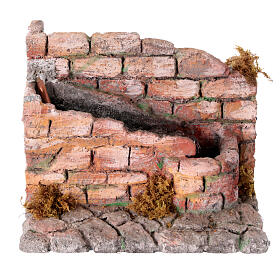 Slanting fountain for 10 cm Neapolitan Nativity Scene, 15x20x15 cm