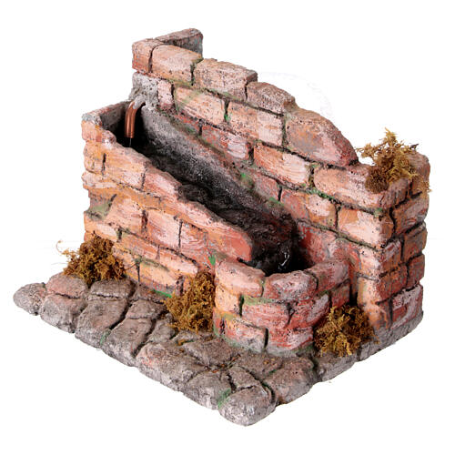 Fonte em declive para presépio napolitano 10 cm pintada 15x20x15 cm 3