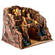 Neapolitan Nativity Scene village with waterfall and houses for 10 cm characters, 30x35x30 cm s3