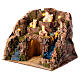 Neapolitan village nativity scene 10 cm waterfall houses 30x35x30 cm s2