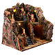 Borgo grotta case in lontananza illuminato presepe 12 cm 35x35x25 cm s3