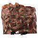Borgo grotta case in lontananza illuminato presepe 12 cm 35x35x25 cm s4