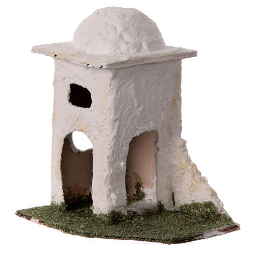 Miniature house in Arabic style for 4 cm Neapolitan nativity Scene, 12x12x10 cm 2