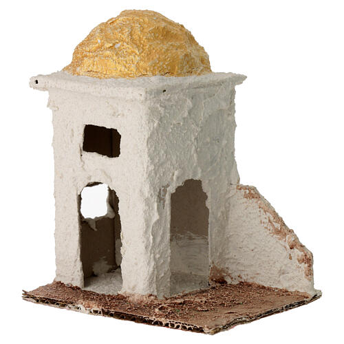 Miniature house in Arabic style for 4 cm Neapolitan nativity Scene, 12x12x10 cm 2