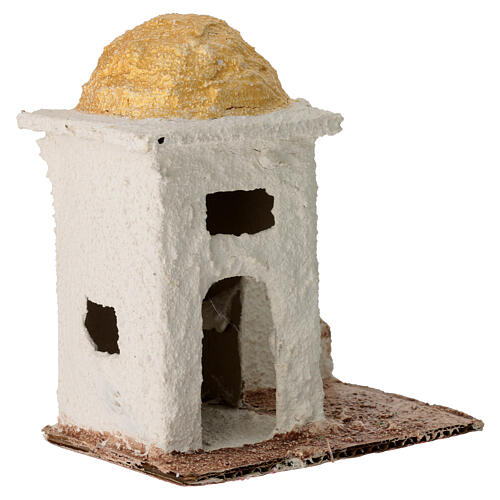 Miniature house in Arabic style for 4 cm Neapolitan nativity Scene, 12x12x10 cm 3