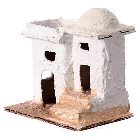Miniature house with steps for 3 cm Neapolitan Nativity Scene, background setting, 10x10x5 cm