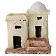 Miniature house with steps for 3 cm Neapolitan Nativity Scene, background setting, 10x10x5 cm s4