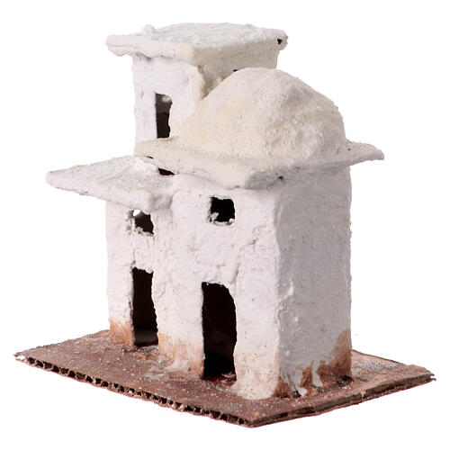 Miniatur-Doppelhaus, arabischer Stil, Krippenzubehör, für neapolitanische 3 cm Krippe, 10x10x5 cm 2