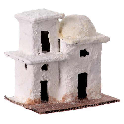 Miniatur-Doppelhaus, arabischer Stil, Krippenzubehör, für neapolitanische 3 cm Krippe, 10x10x5 cm 3