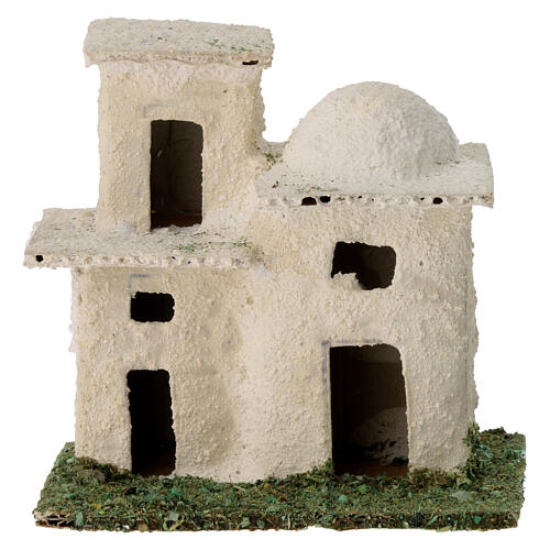 Miniatur-Doppelhaus, arabischer Stil, Krippenzubehör, für neapolitanische 3 cm Krippe, 10x10x5 cm 4