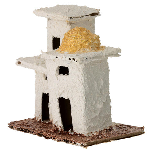 Dom podwójny w stylu arabskim, miniatura do szopki neapolitańskiej 3 cm, 10x10x5 cm 2
