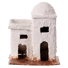 Miniatur-Doppelhaus, arabischer Stil, Krippenzubehör, für neapolitanische 4 cm Krippe, 10x10x5 cm
