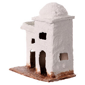Miniatur-Doppelhaus, arabischer Stil, Krippenzubehör, für neapolitanische 4 cm Krippe, 10x10x5 cm