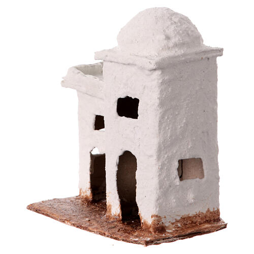 Miniatur-Doppelhaus, arabischer Stil, Krippenzubehör, für neapolitanische 4 cm Krippe, 10x10x5 cm 2