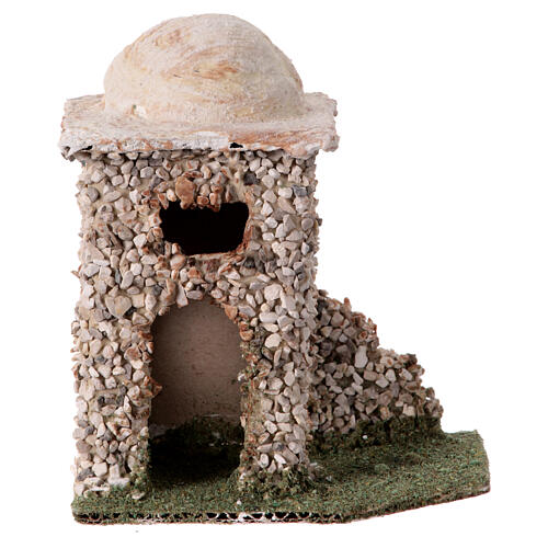 Maison en pierre miniature crèche napolitaine 4 cm style arabe 12x12x10 cm 1