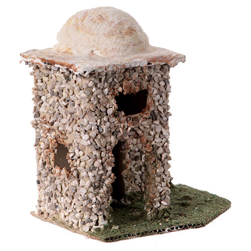 Maison en pierre miniature crèche napolitaine 4 cm style arabe 12x12x10 cm 3