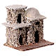 Miniatur-Doppelhaus mit Steinmauerwerk, arabischer Stil, Krippenzubehör, für neapolitanische 3 cm Krippe, 10x10x5 cm s5