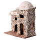 Miniatur-Doppelhaus mit Steinmauerwerk, arabischer Stil, Krippenzubehör, für neapolitanische 4 cm Krippe, 10x10x5 cm s2
