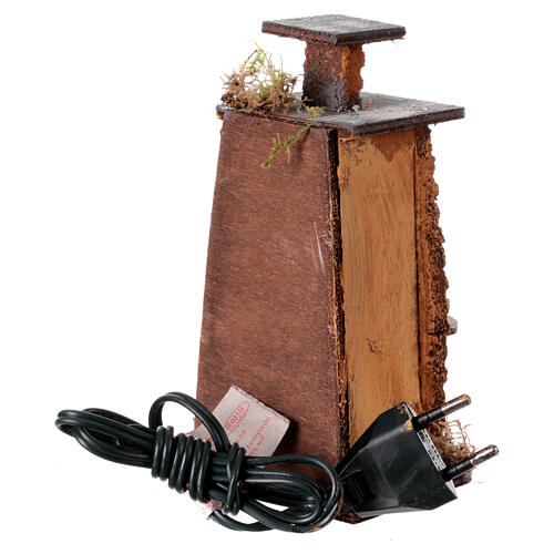 Piec do szopki 10 cm, efekt ognia, 15x10x5 cm 4