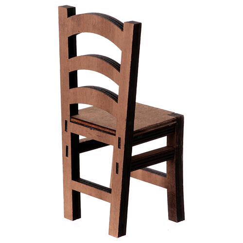 Wooden chair for 24-30 cm Neapolitan Nativity Scene, real height 15 cm 3